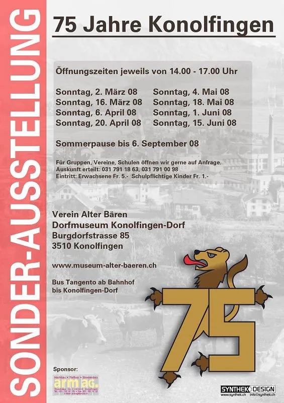 Ausstellungsplakat «75 Jahre Konolfingen»