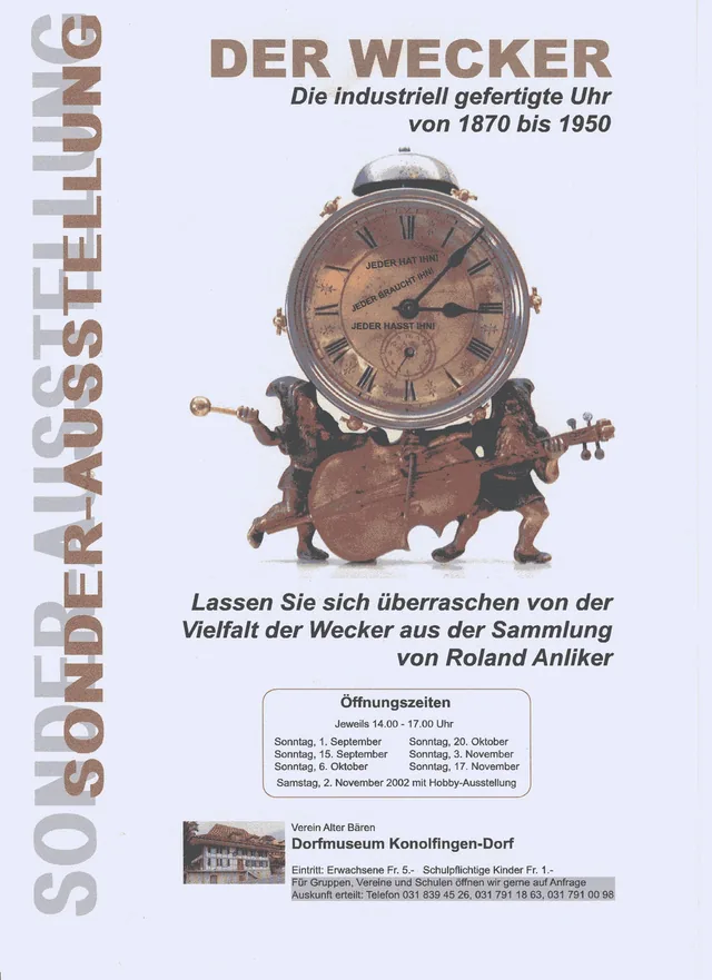 Ausstellungsplakat «Der Wecker»