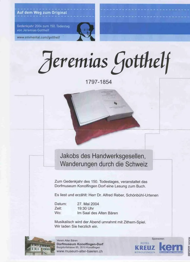 Ausstellungsplakat «Jeremias Gotthelf»