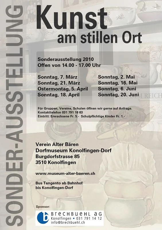 Ausstellungsplakat «Kunst am stillen Ort»