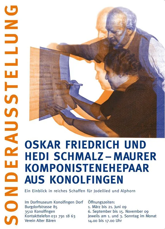 Ausstellungsplakat «Oskar Friedrich und Hedy Schmalz»