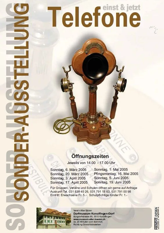 Ausstellungsplakat «Telefone»