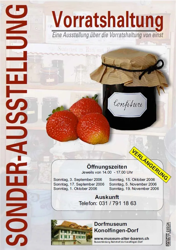 Ausstellungsplakat «Vorratshaltung»